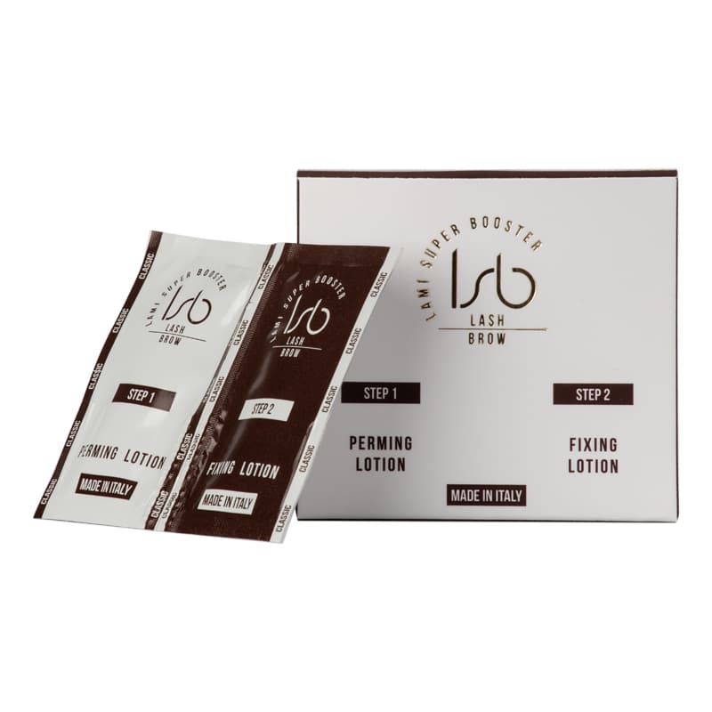 Lami Super Booster perming lotion and fixing lotion are 2in1 - this means they can be used for both lash lift and brow lamination