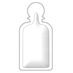 Round bottle shaped sachet - one option for private label packaging by Lami Super Booster