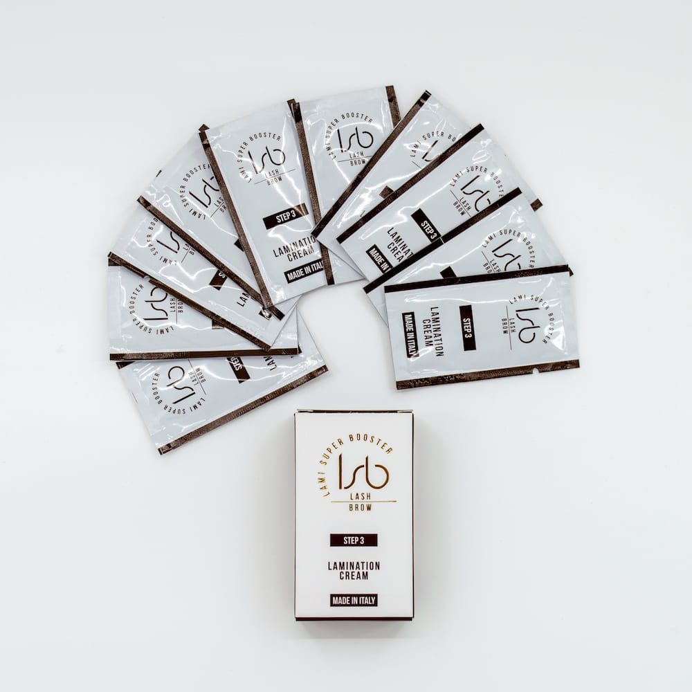 Finish your lash lifts and brow laminations with Lami Super Booster Lamination Cream (Step 3). Packed with Keratin, Argan, and Jojoba to seal cuticles and deeply nourish. Shop now.