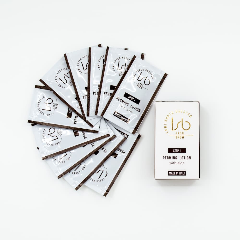 Shop the Lami Super Booster Perming Lotion (Step 1). A classical lash lift and brow lamination formula infused with soothing Aloe Vera. Box of 10x 1.5ml sachets for professional use. Buy now
