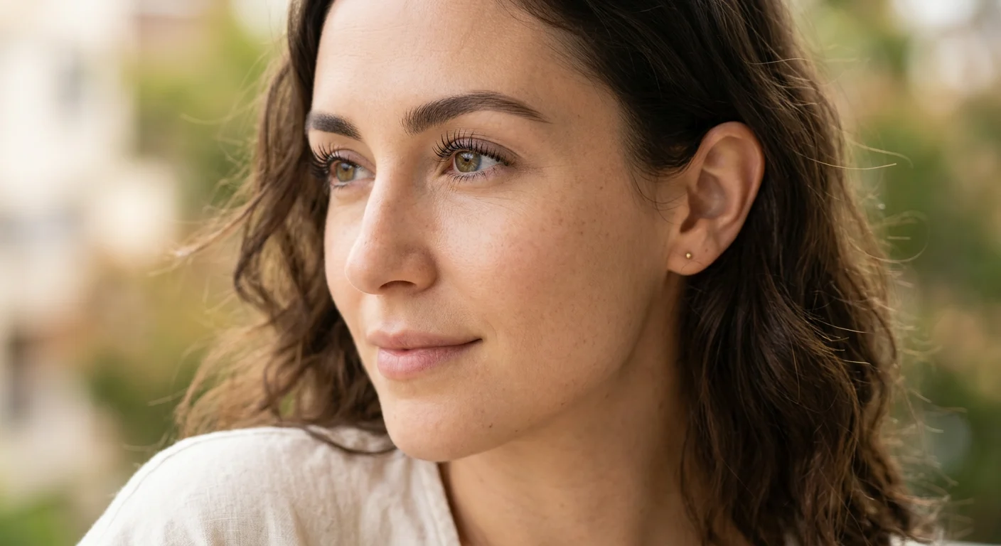 Primo piano ciglia laminate