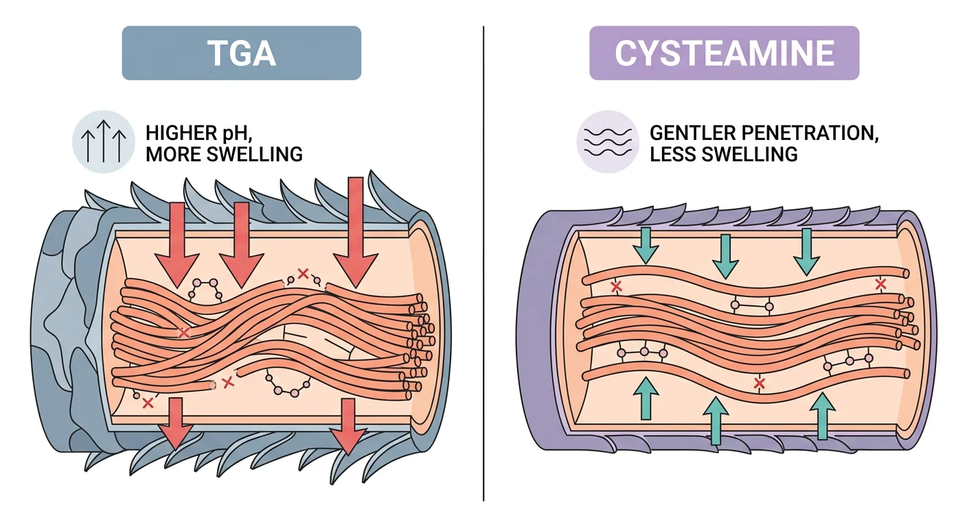 TGA vs cysteamine diagram