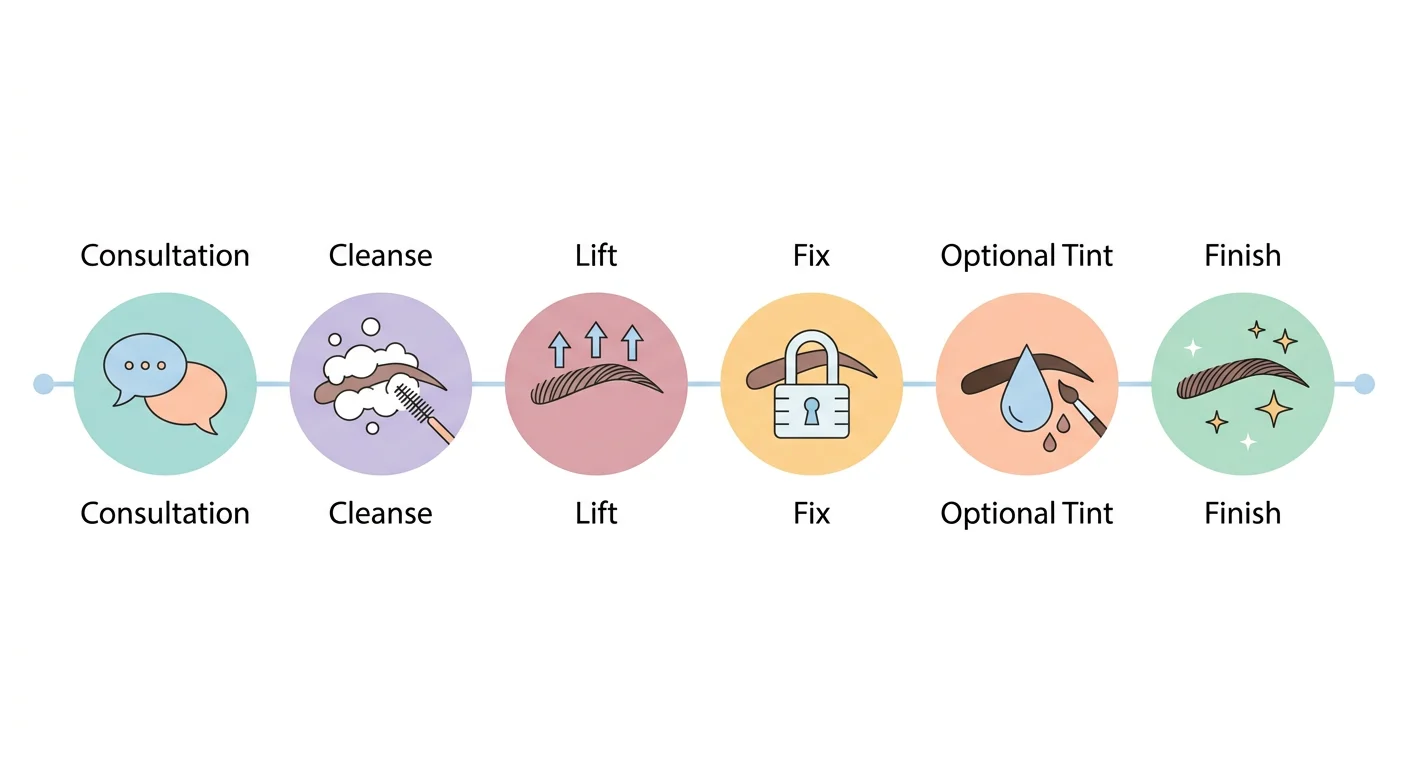 Brow lamination timeline steps