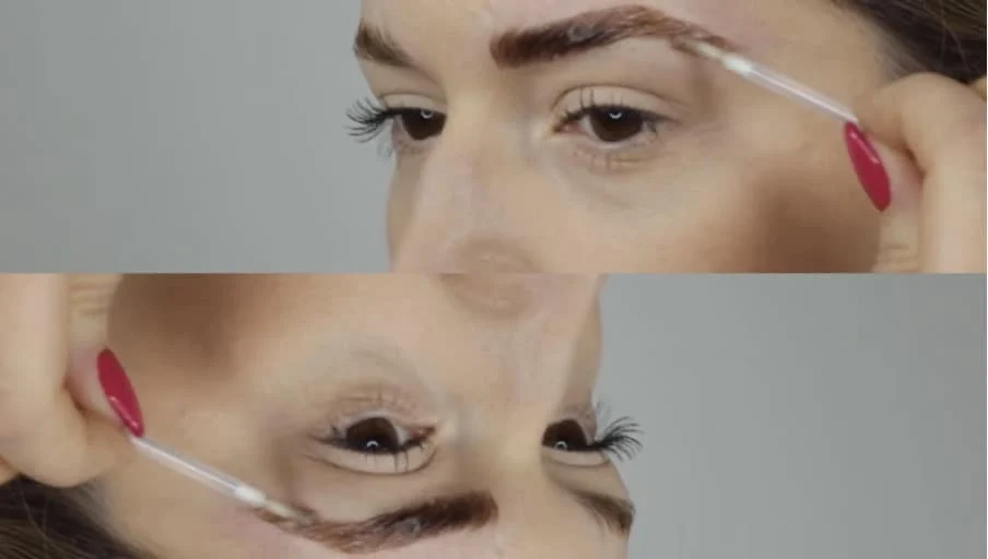 Applica la tinta sulle sopracciglia