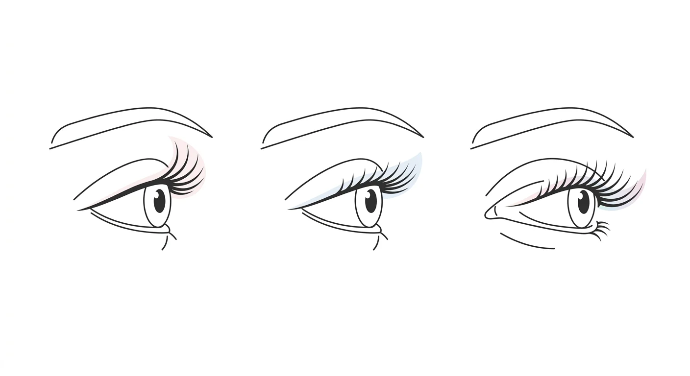 Three lash lift curls