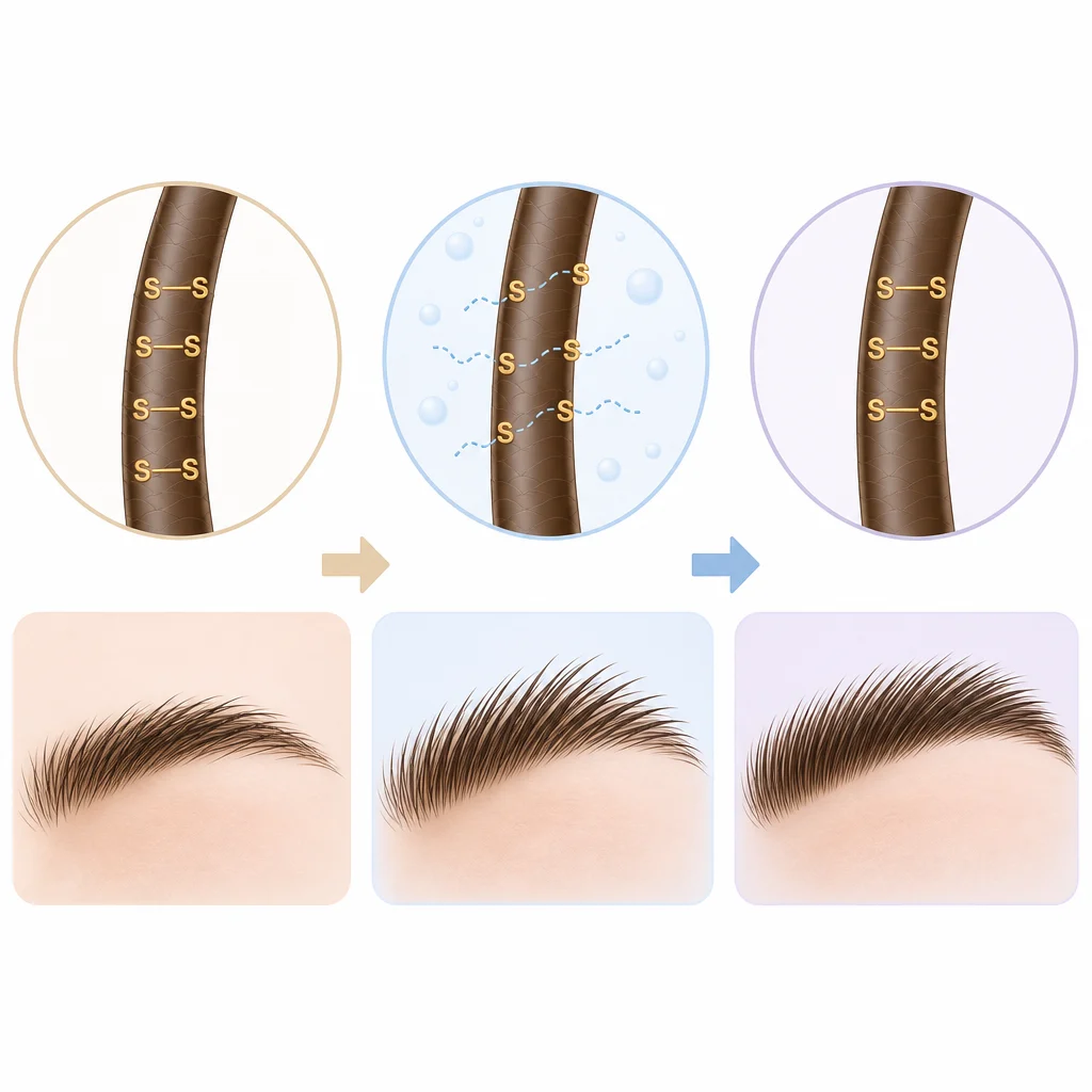 Brow bond restructuring diagram