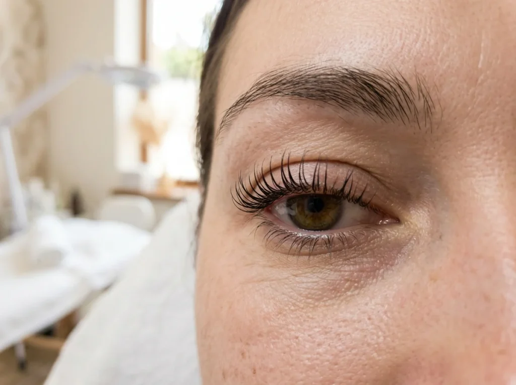 Ciglia sollevate eccessivamente curvate