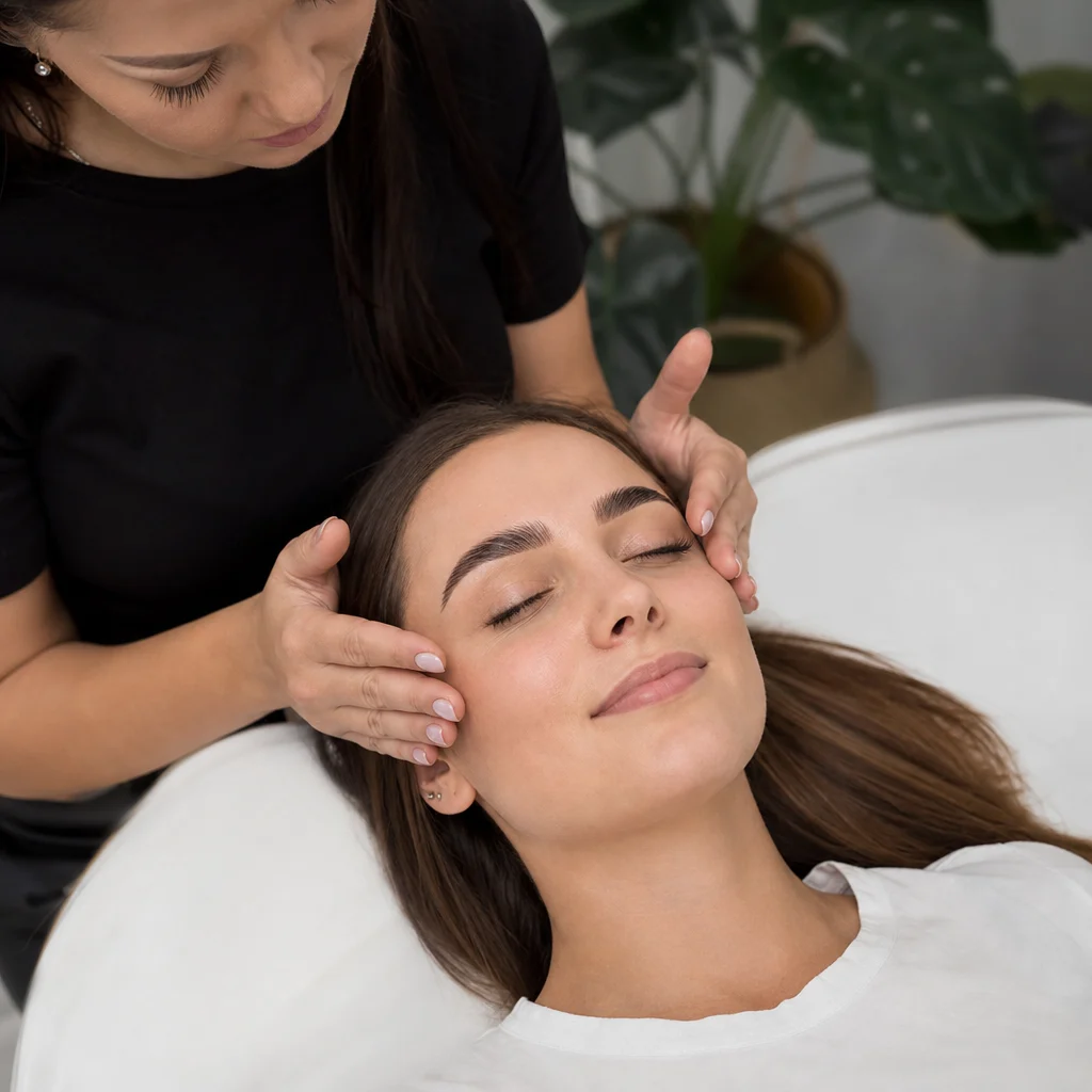 Fresh laminated brow look